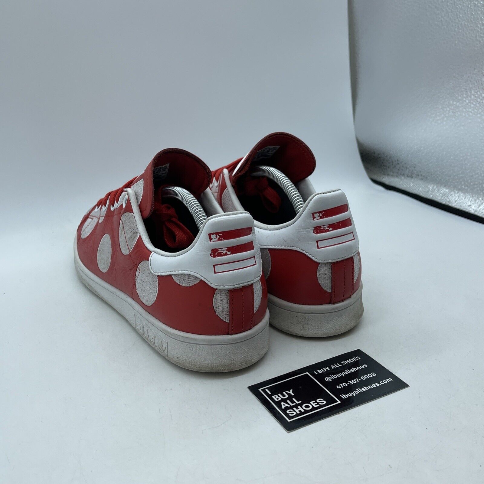 Size 10 - adidas Pharrell Williams x Stan Smith Red White Suede Leather (B25399)