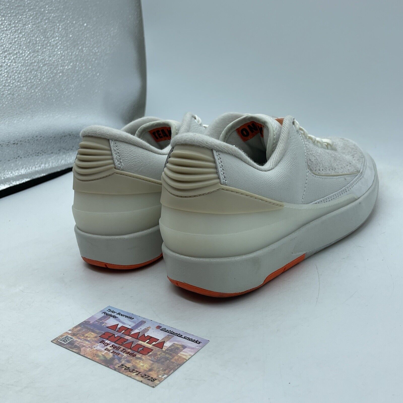 Size 8.5 - Shelflife x Air Jordan 2 Retro Low White Orange Suede (DV7128-110)