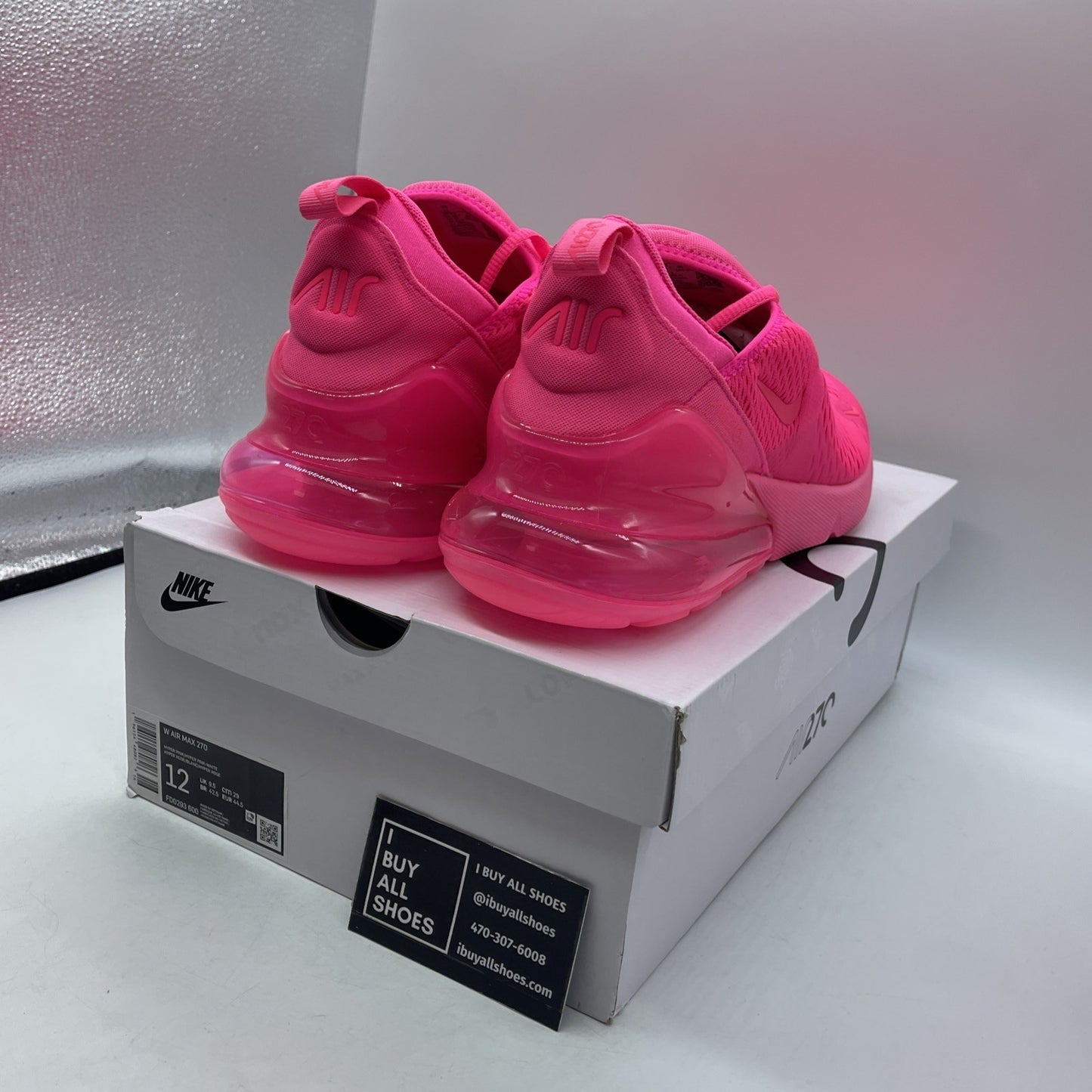 Size 12W - Nike Air Max 270 Triple Pink (FD0293-600)