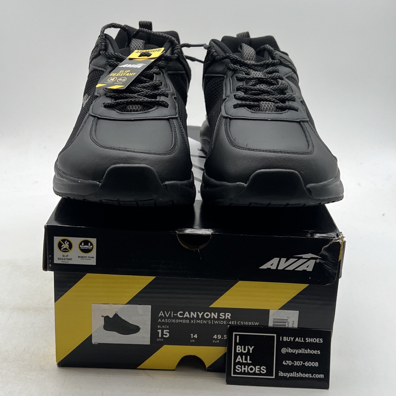 Size 15 - Avia Avi-Canyon SR - (Work-Slip Resistant) (AA50169MBBX) - 4E WIDE -