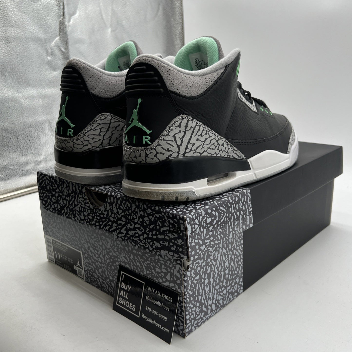 Size 11.5 - Air Jordan 3 Retro Green Glow (CT8532-031)