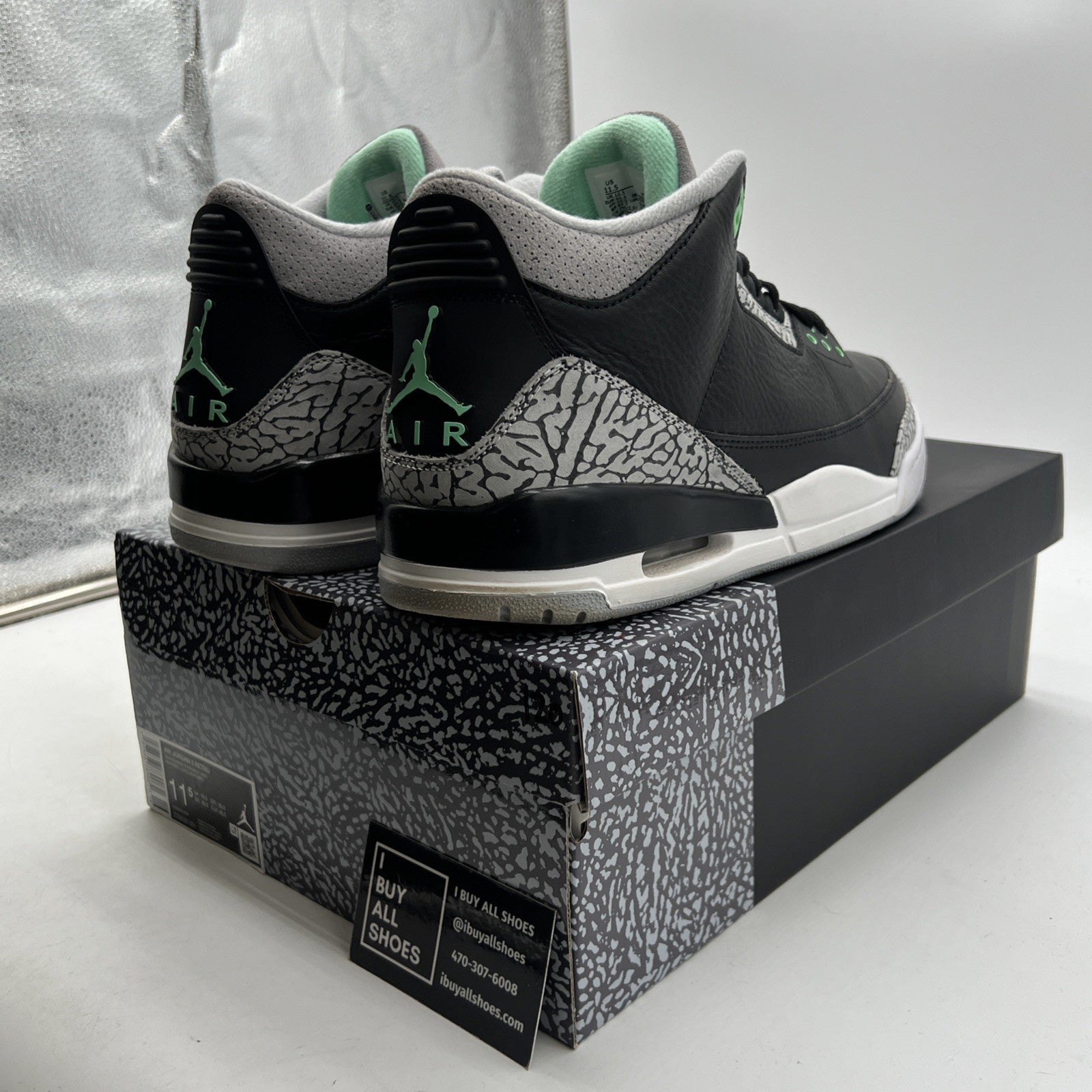 Size 11.5 - Air Jordan 3 Retro Green Glow (CT8532-031)