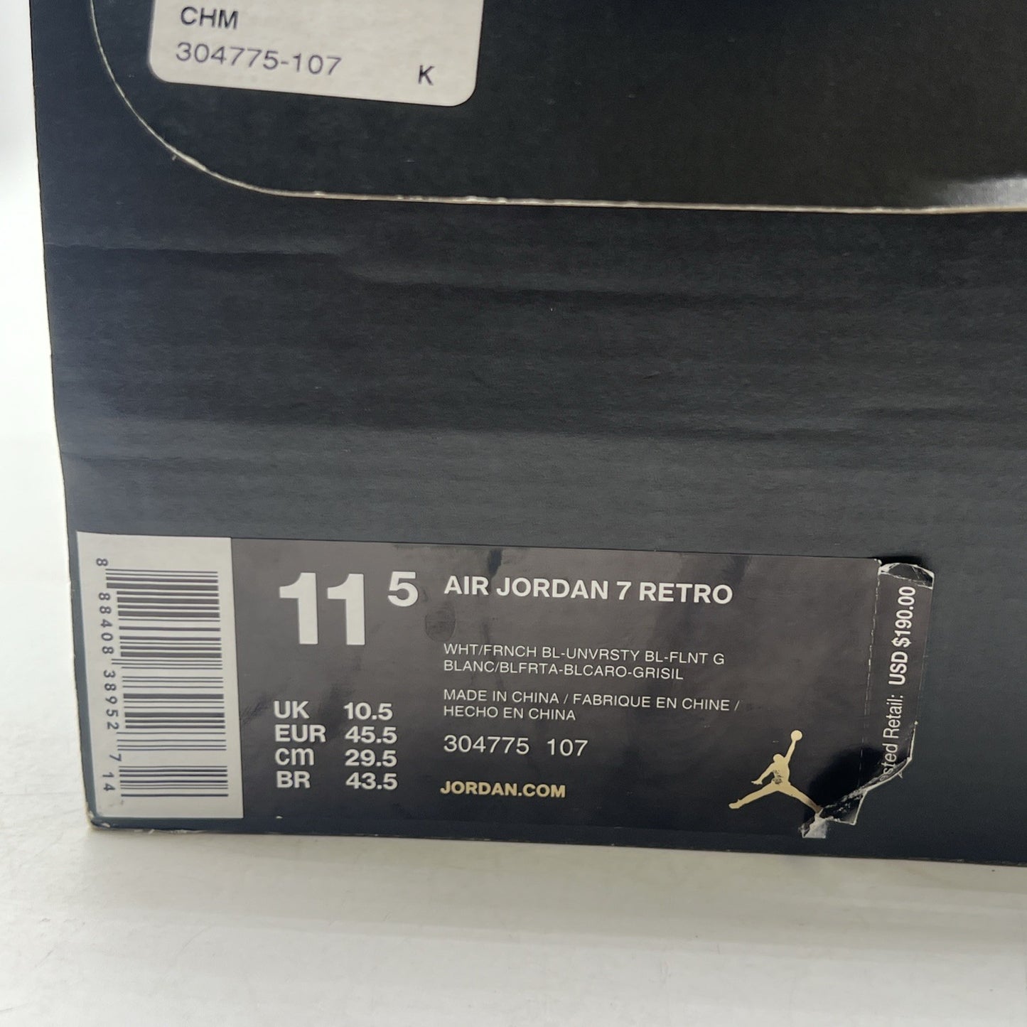 Size 11.5 - Air Jordan 7 Retro 2015 French Blue (304775-107)