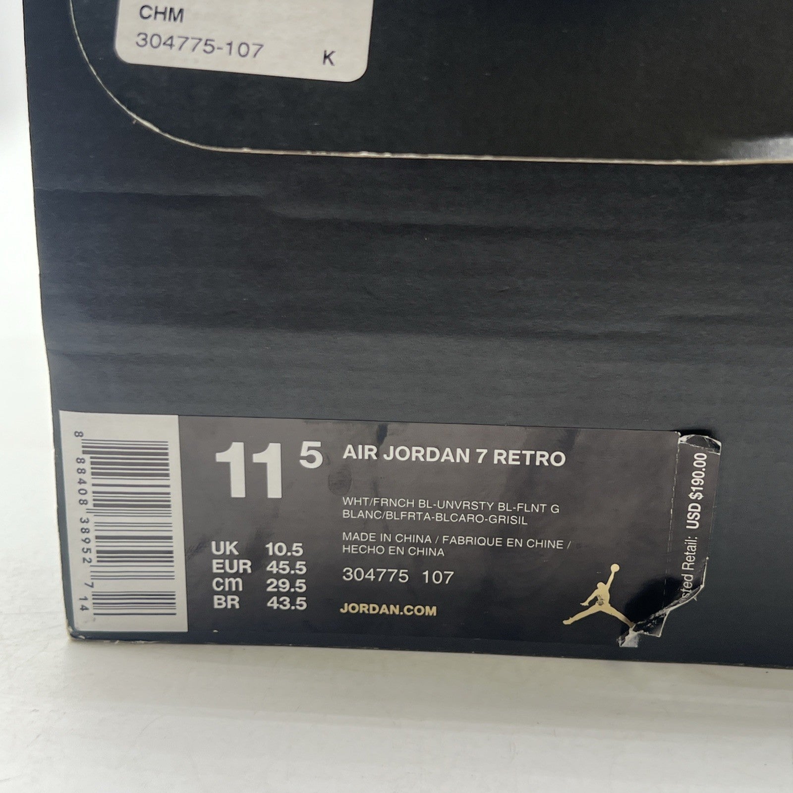 Size 11.5 - Air Jordan 7 Retro 2015 French Blue (304775-107)