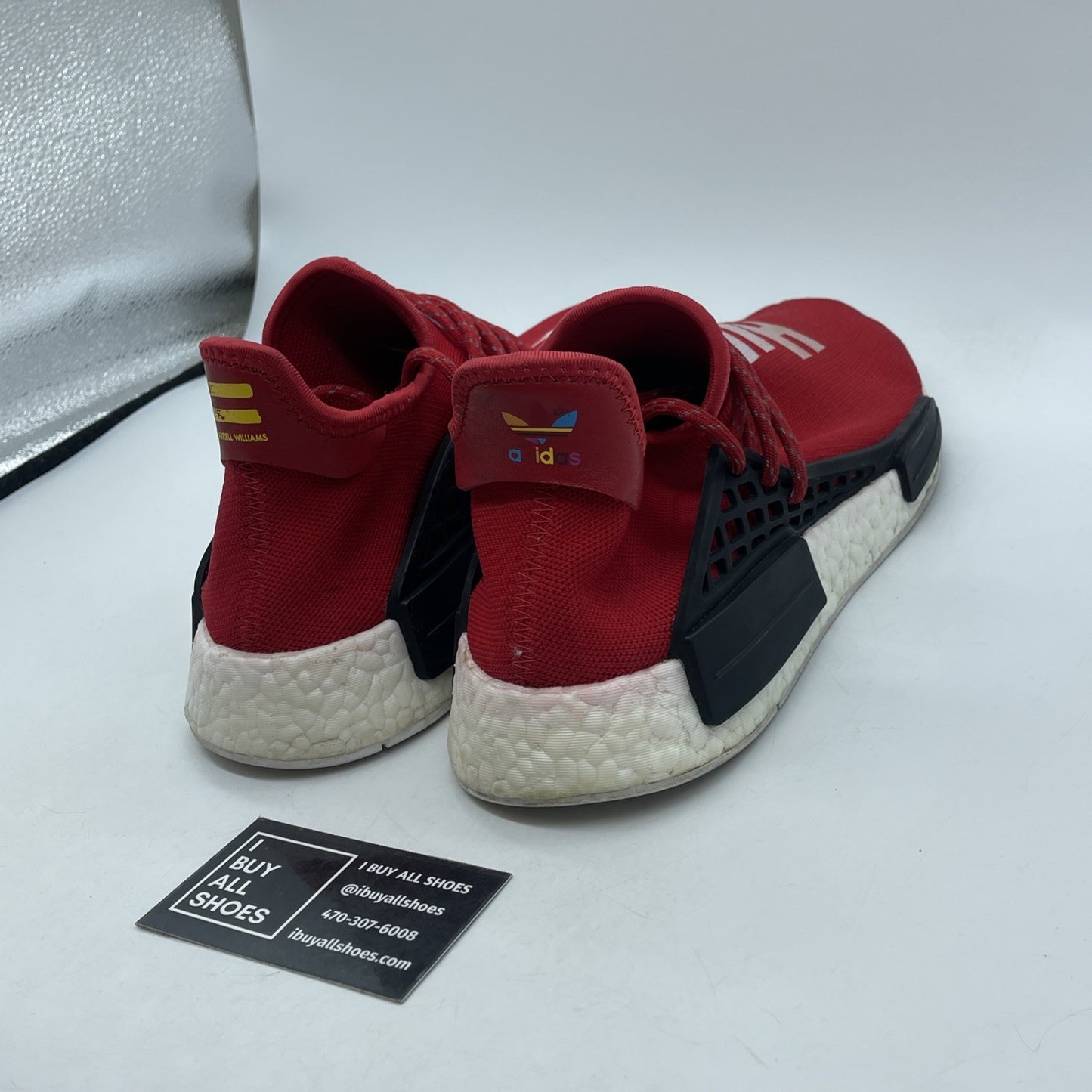 Size 9 - adidas Pharrell x NMD Human Race Red White Suede (BB0616)