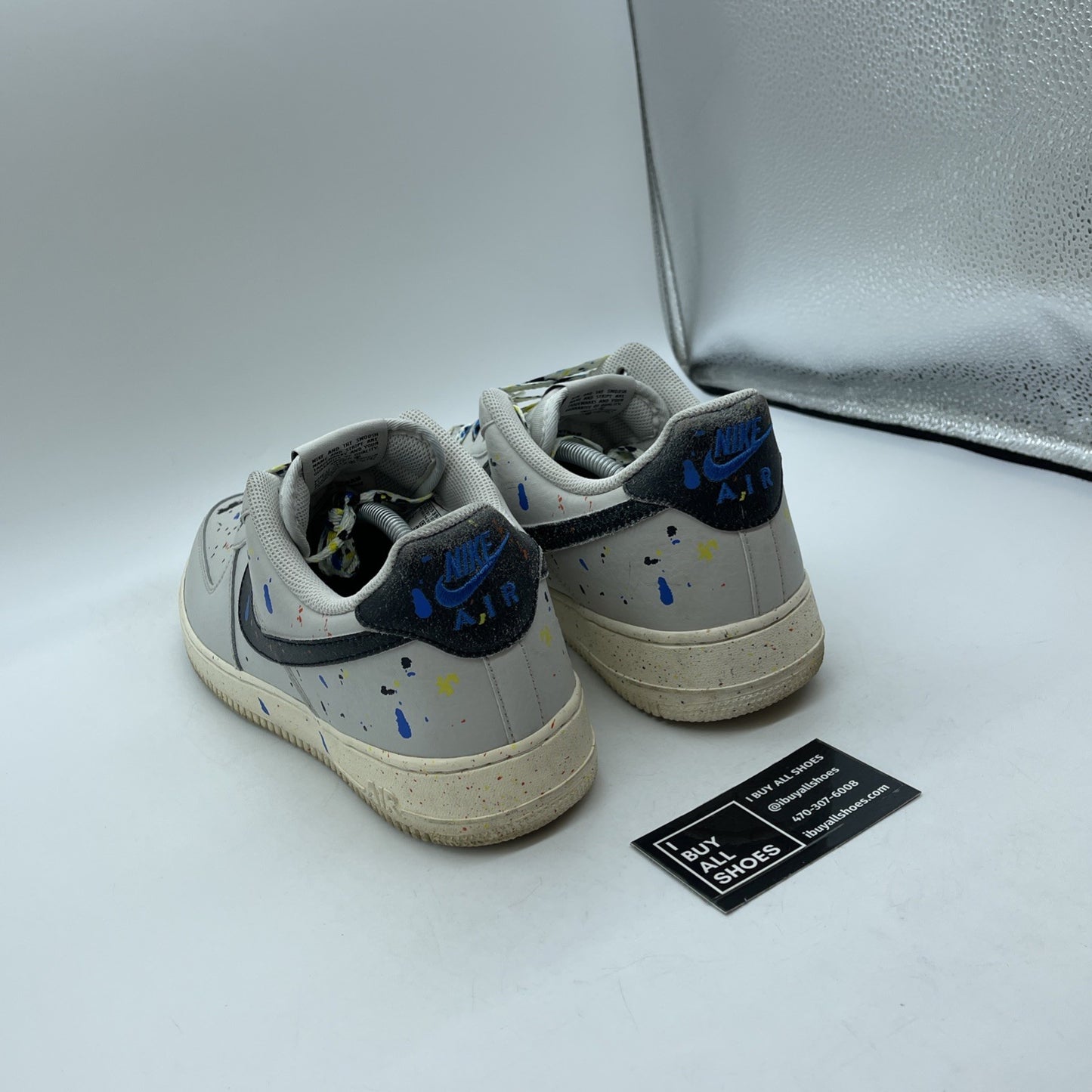 Size 12 - Nike Air Force 1 '07 LV8 Paint Splatter Light Bone (CZ0339-001)