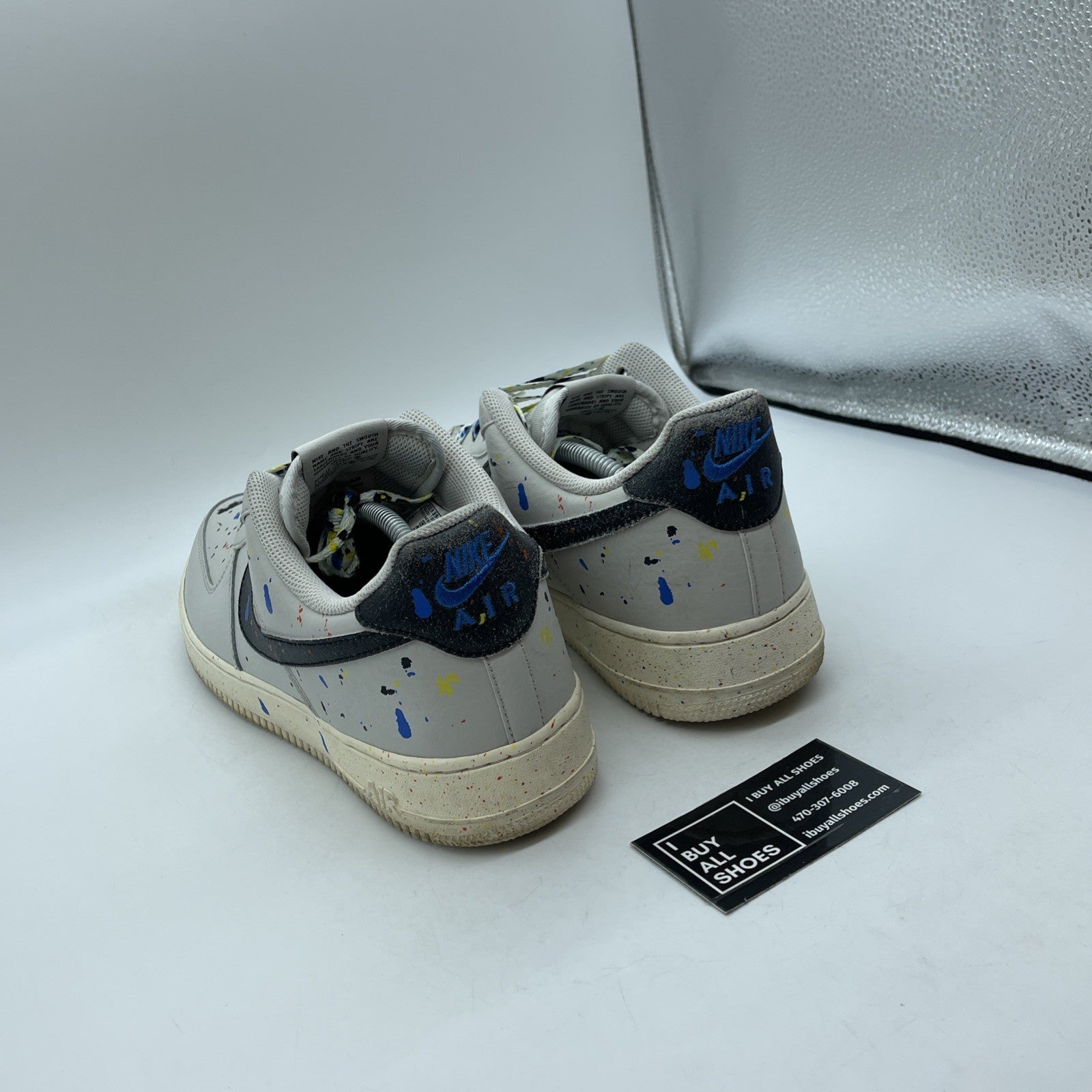 Size 12 - Nike Air Force 1 '07 LV8 Paint Splatter Light Bone (CZ0339-001)