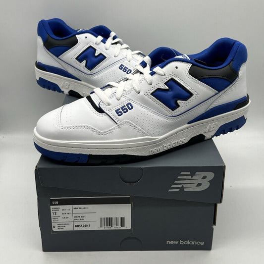 Size 12 - New Balance 550 White Team Royal Black White Brand New Og All DS