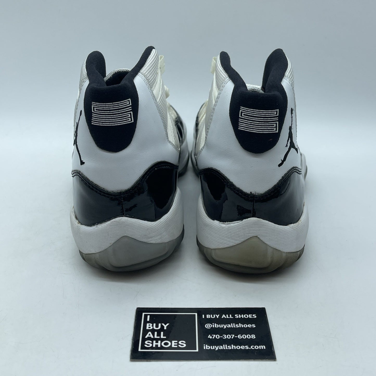 Size 9.5 - Jordan 11 Retro Concord White Black Leather Suede (378037-107)