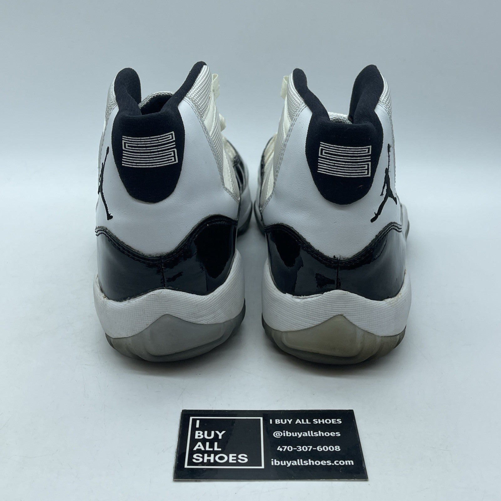 Size 9.5 - Jordan 11 Retro Concord White Black Leather Suede (378037-107)