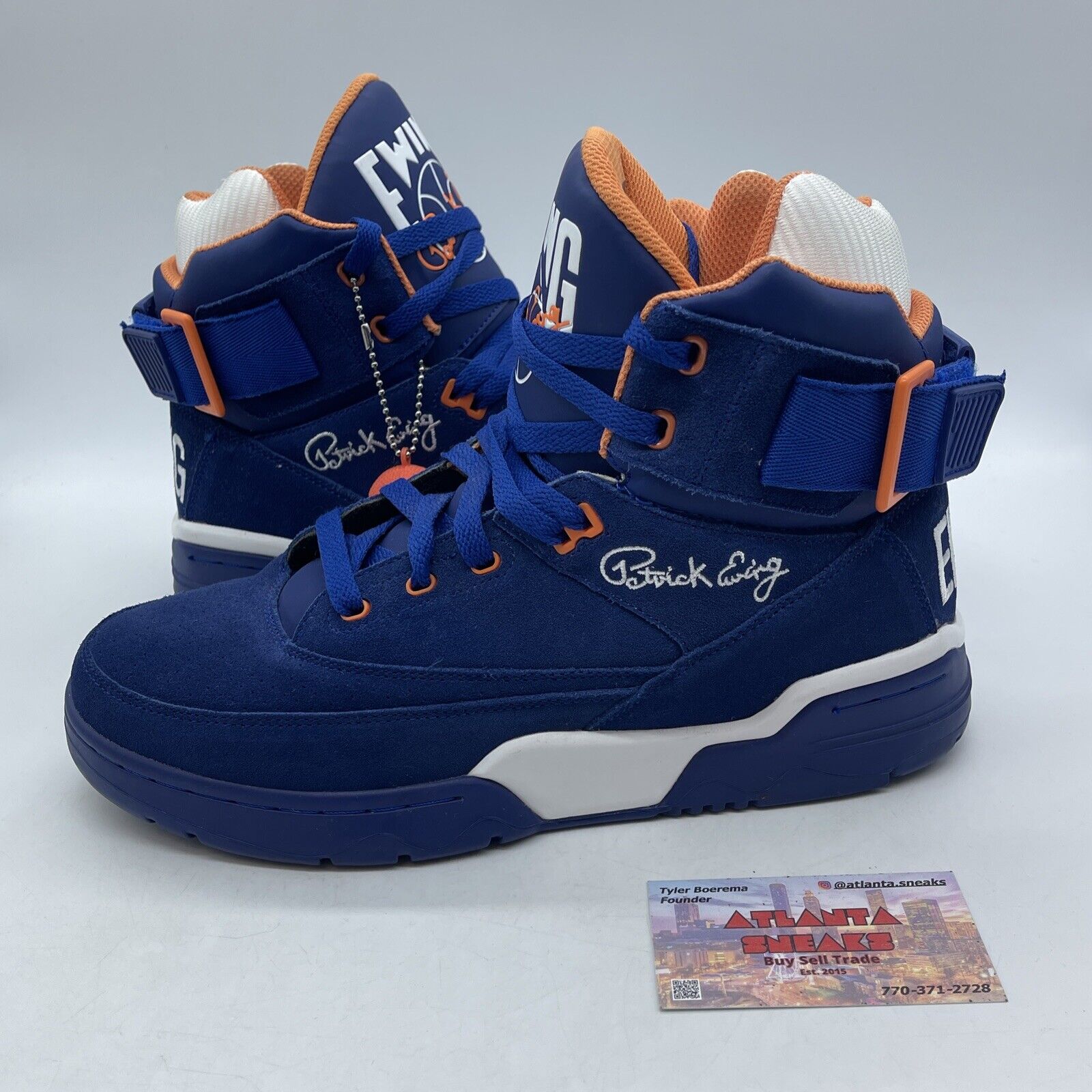 Size 9.5 - Ewing Focus Blue Orange White Suede (1VB90049-992)