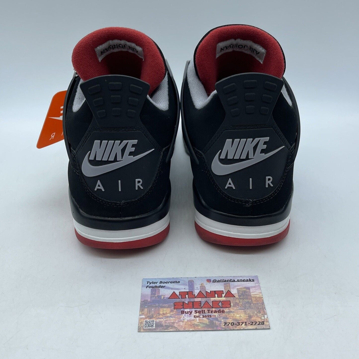 Size 10 - Jordan 4 Retro OG Mid Bred Grey Red White Black Suede (308497-060)