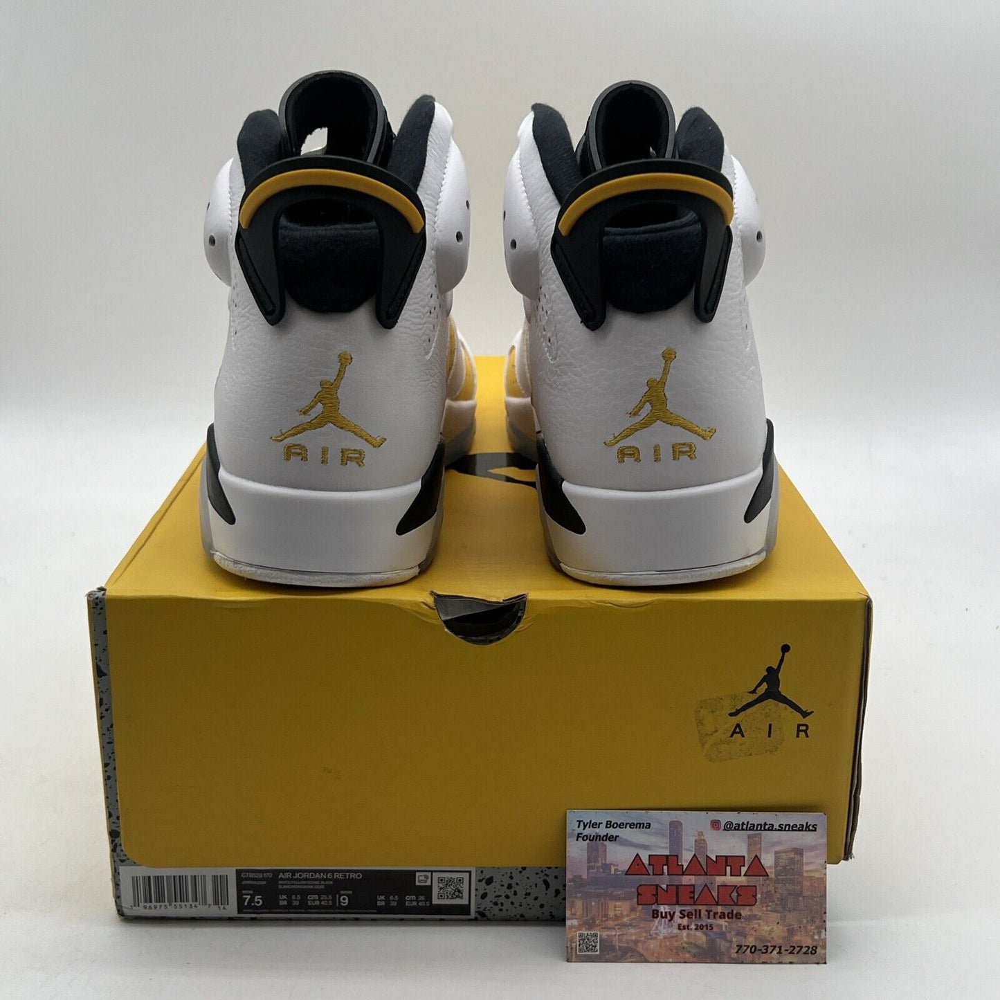 Size 7.5 - Air Jordan 6 Retro Yellow Ochre (CT8529-170)