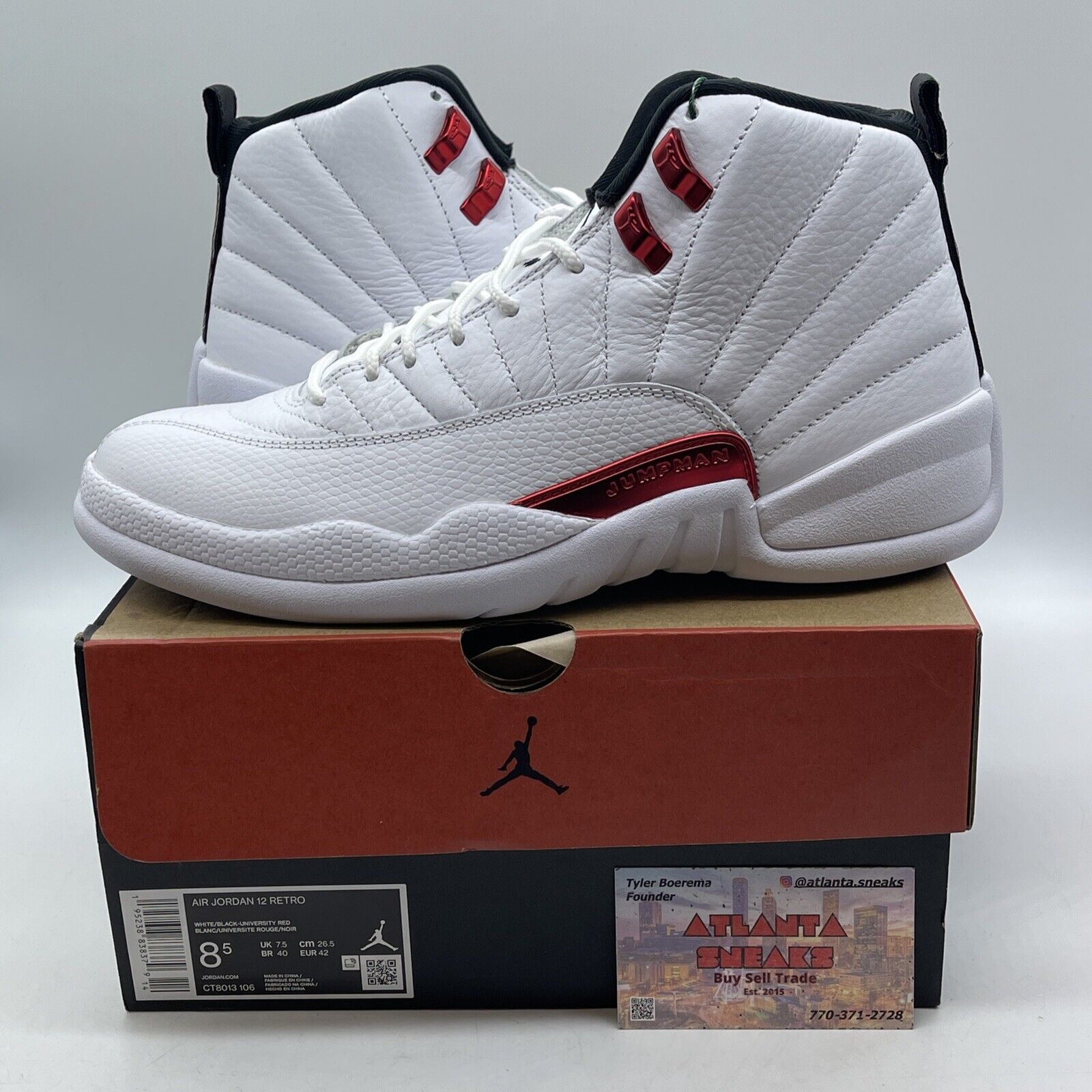 Size 8.5 - Air Jordan 12 Retro Twist Red White Leather (CT8013-106)