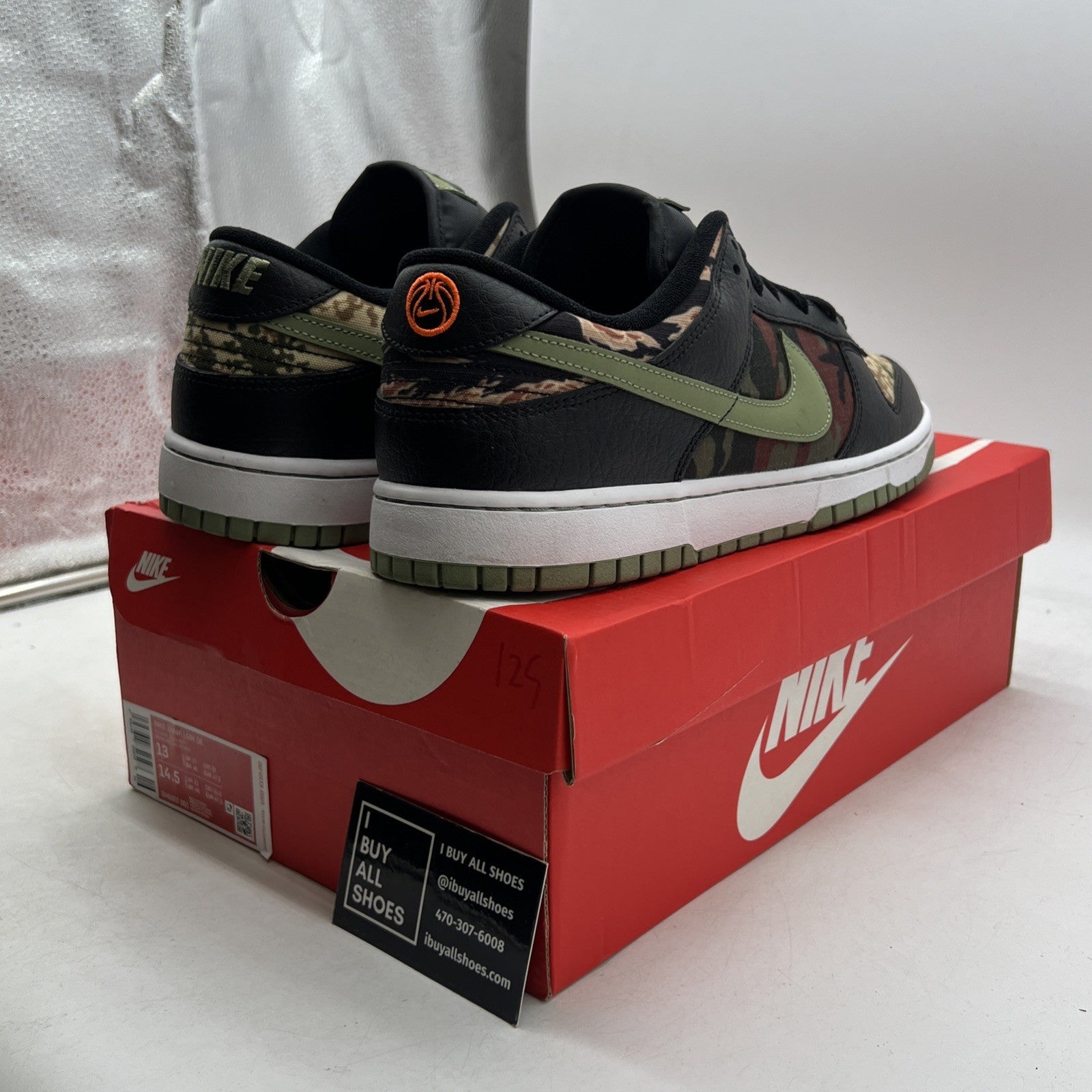 Size 13 - Nike Dunk SE Low Black Multi-Camo (DH0957-001)