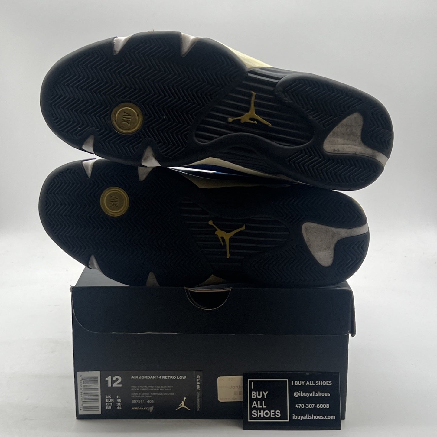 Size 12 - Air Jordan 14 Retro 2015 Low Laney (807511-405)