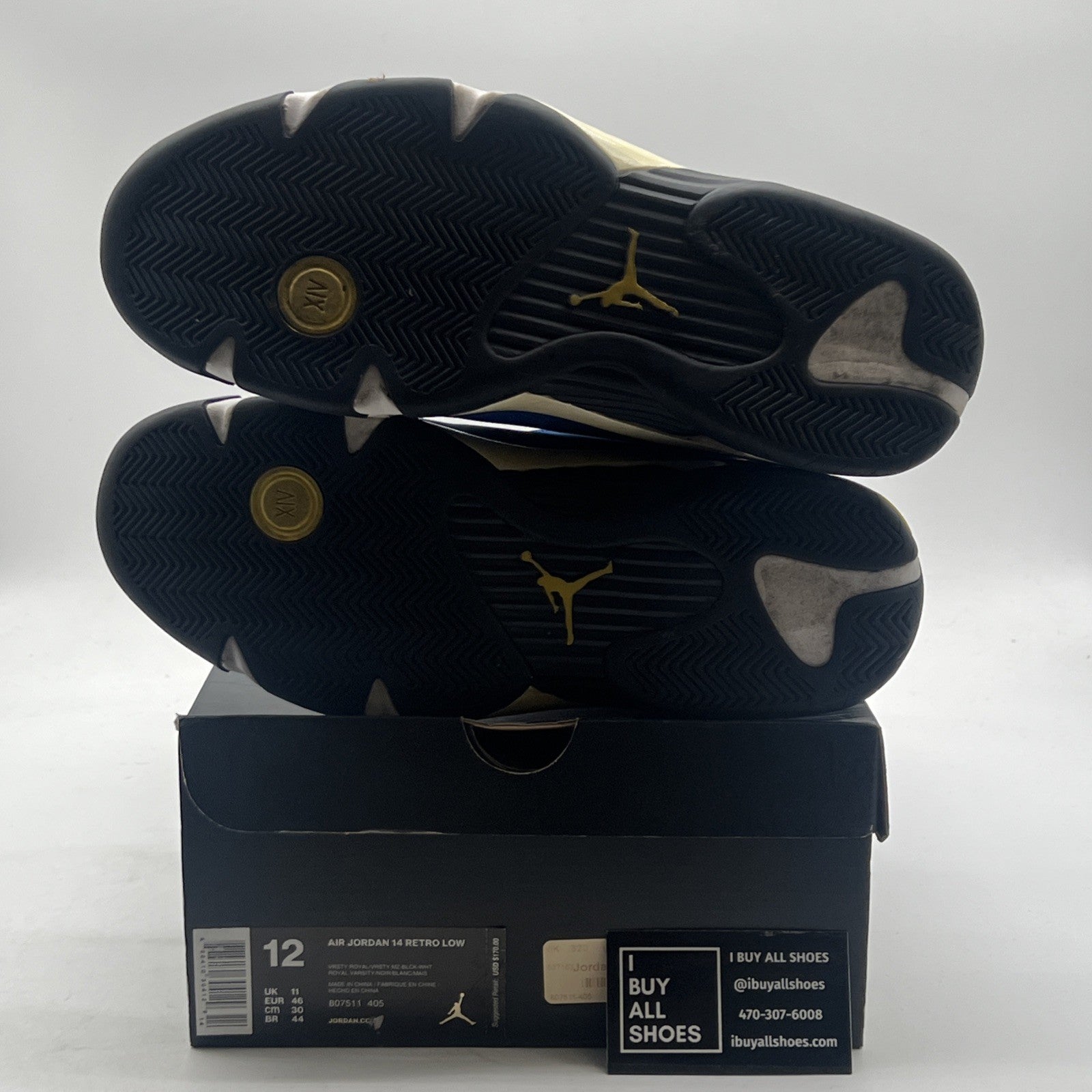 Size 12 - Air Jordan 14 Retro 2015 Low Laney (807511-405)