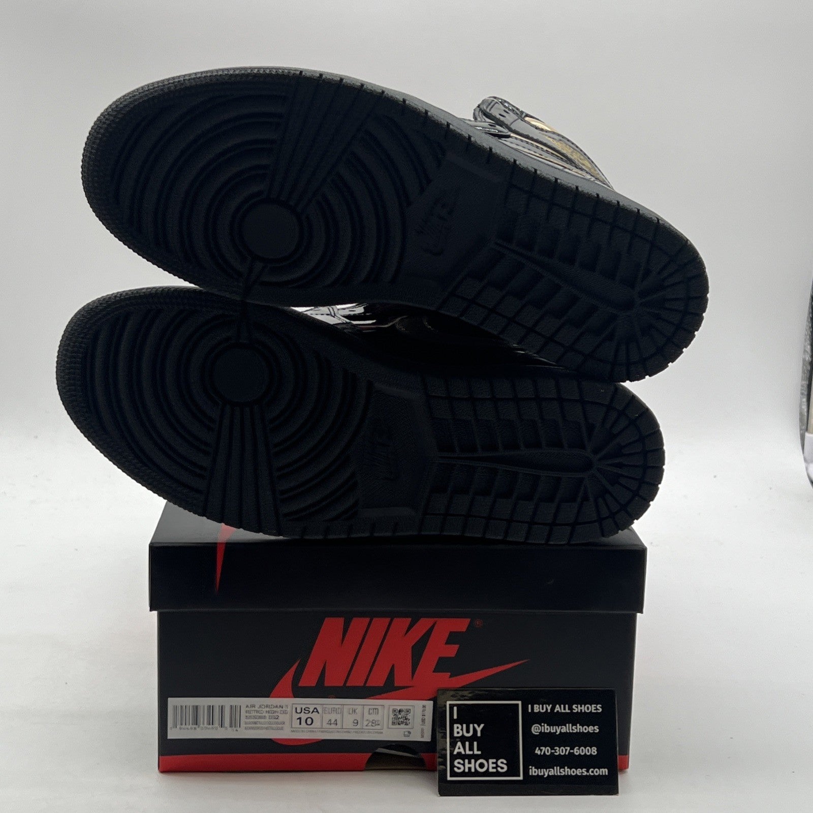 Size 10 - Air Jordan 1 Black 2020 (555088-032)