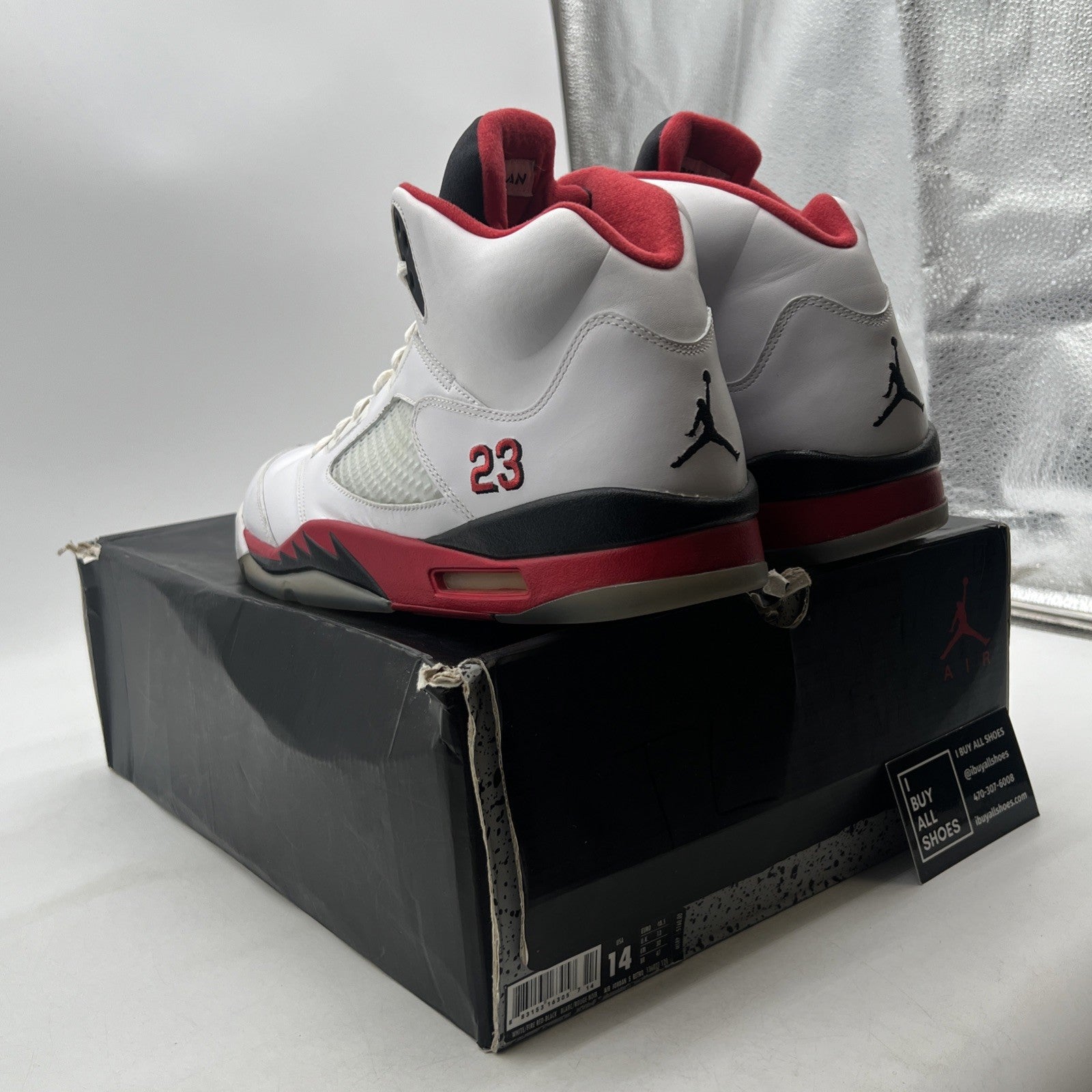 Size 14 - Air Jordan 5 Retro 2013 Fire Red (136027-120)