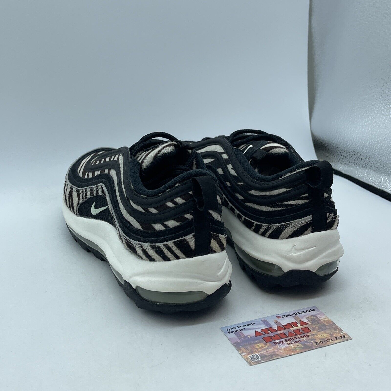 Size 11 - Nike Air Max 97 Golf NRG Zebra Black White Suede Leather (DH1313-001)