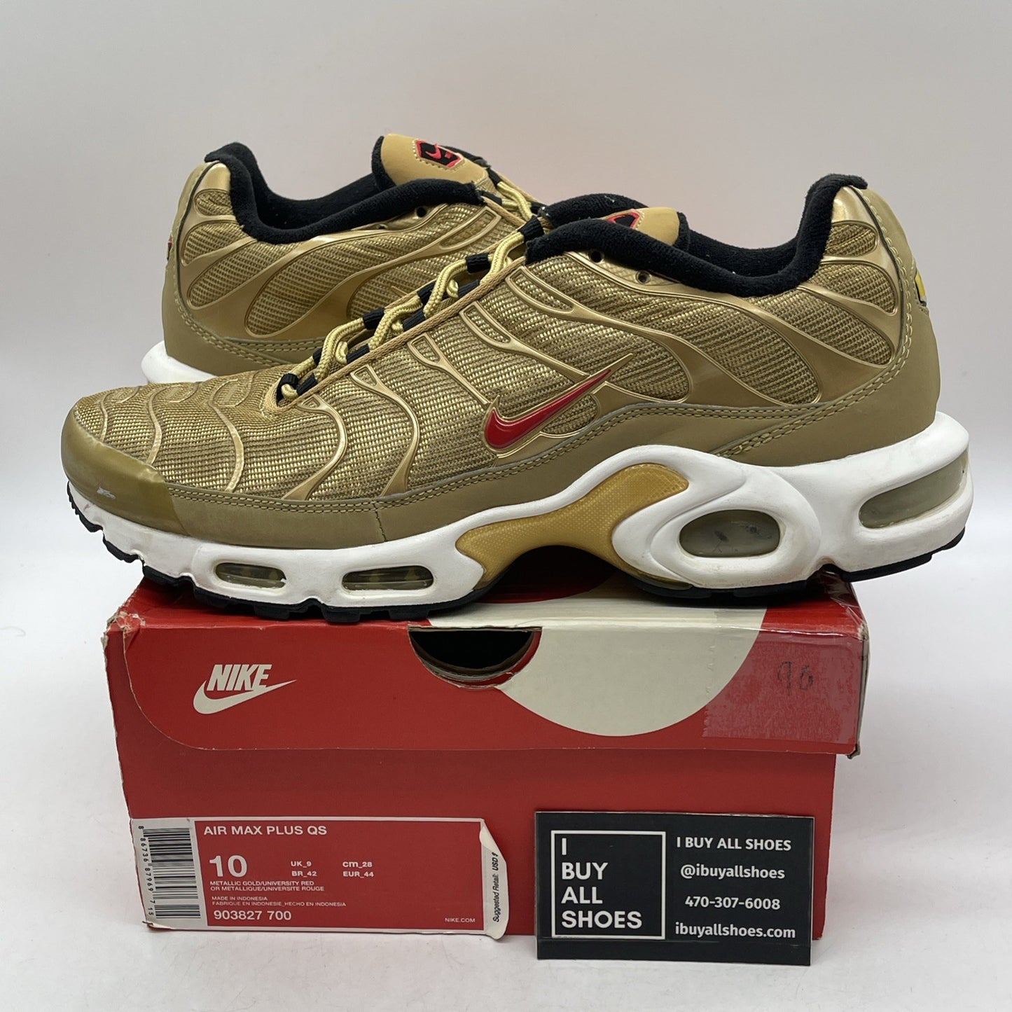 Size 10 - Nike Air Max Plus QS Metallic Gold (903827-700)