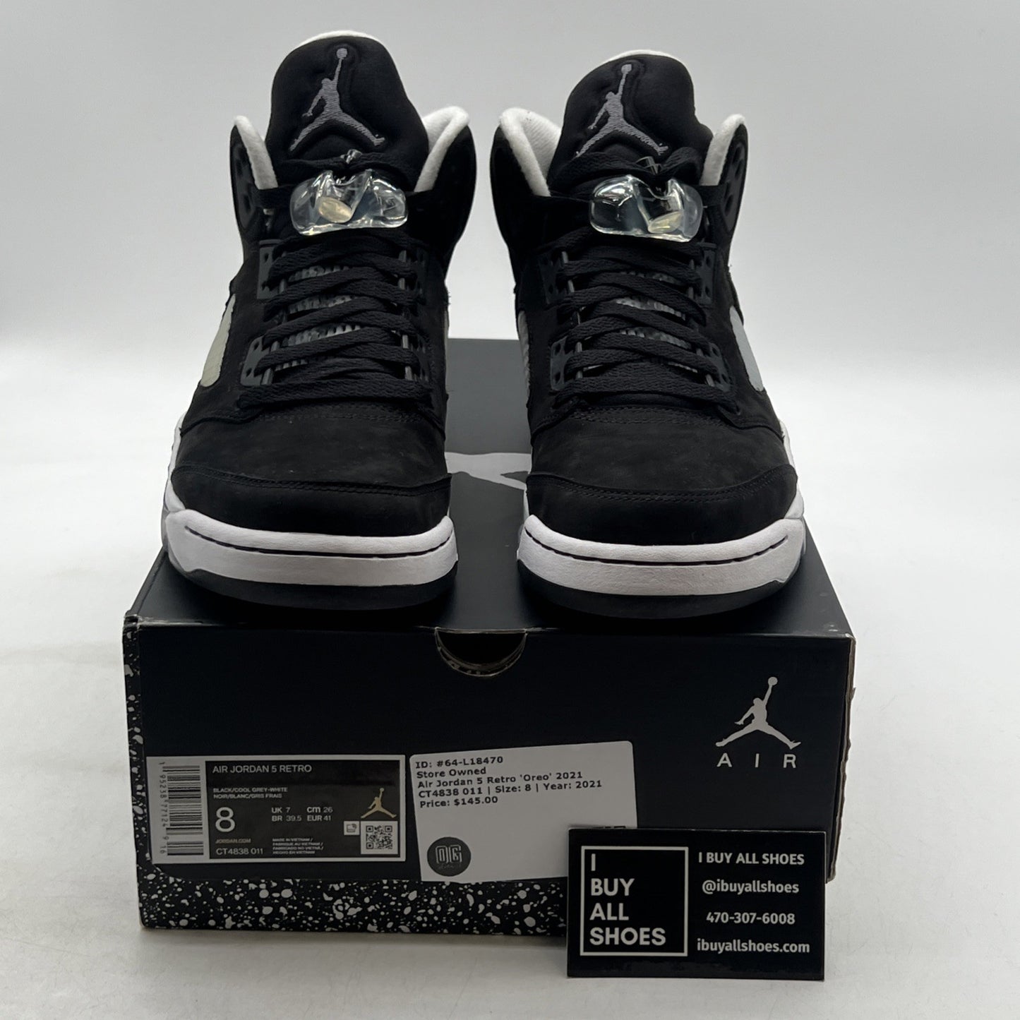 Size 8 - Air Jordan 5 Retro Mid Oreo (CT4838-011)