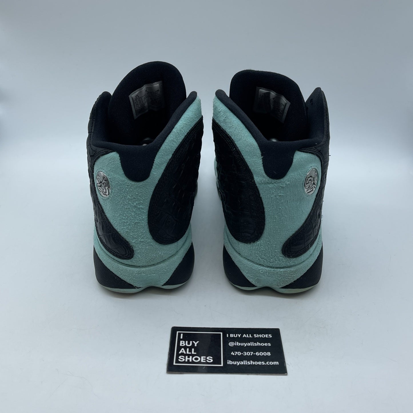 Size 11.5 - Air Jordan 13 Retro Island Green Black Suede Leather (414571-030)