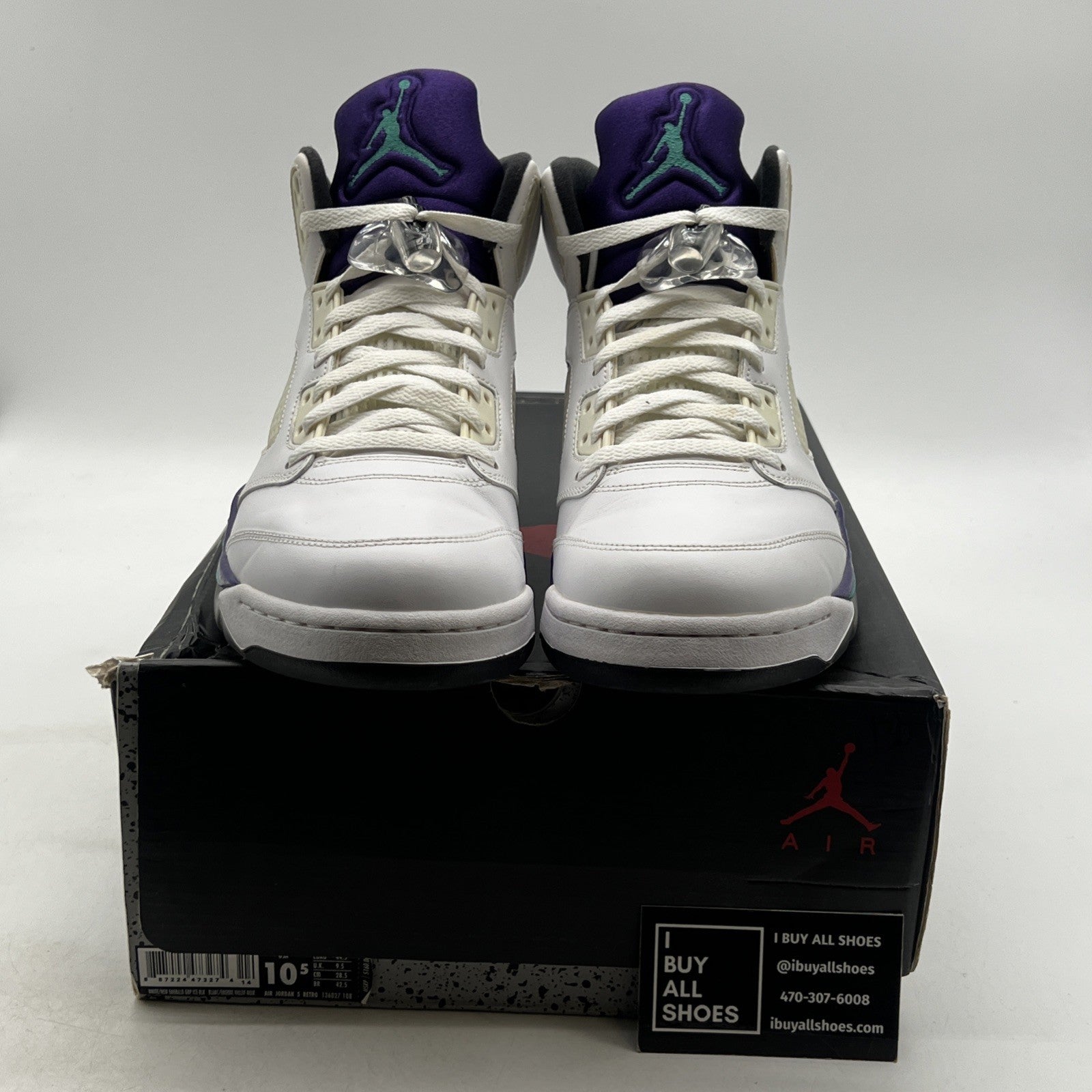 Size 10.5 - Air Jordan 5 Retro Grape 2013 (136027-108)