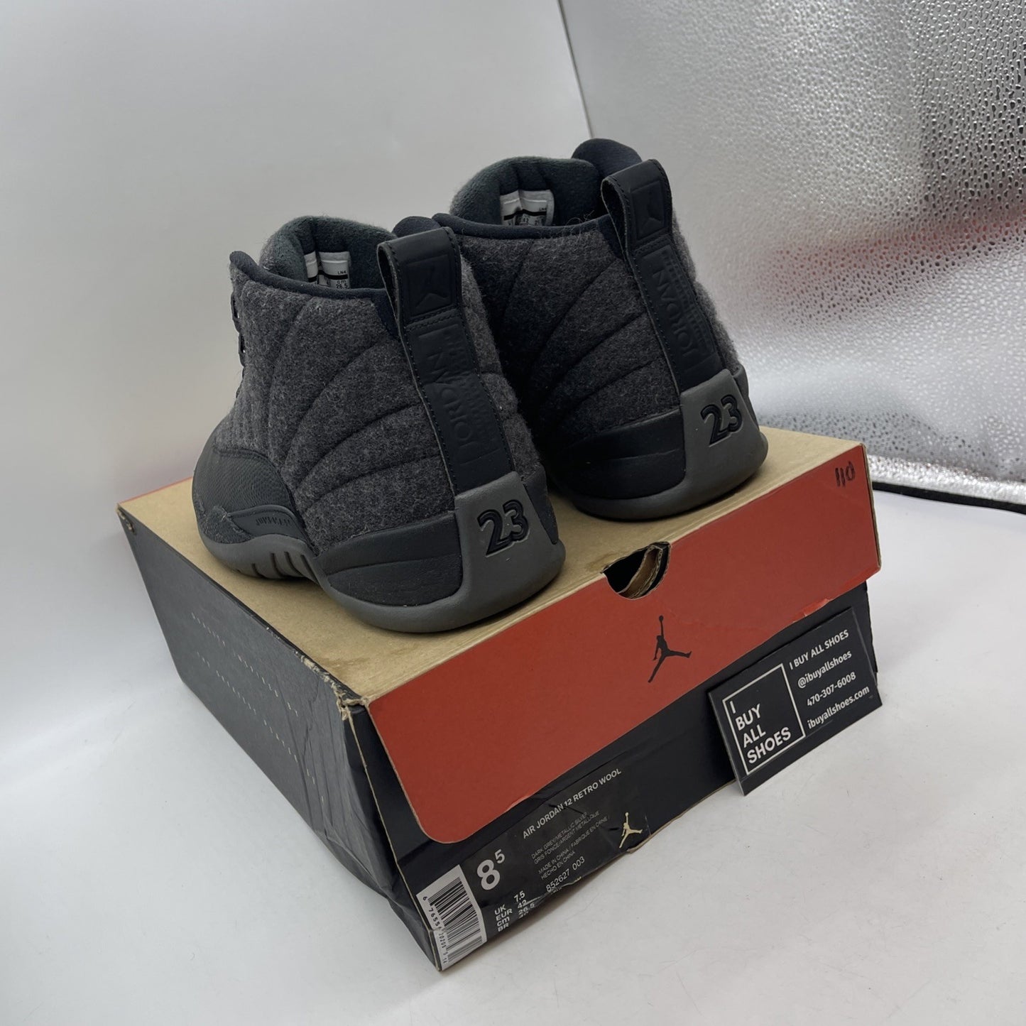 Size 8.5 - Air Jordan 12 Retro Wool (852627-003)