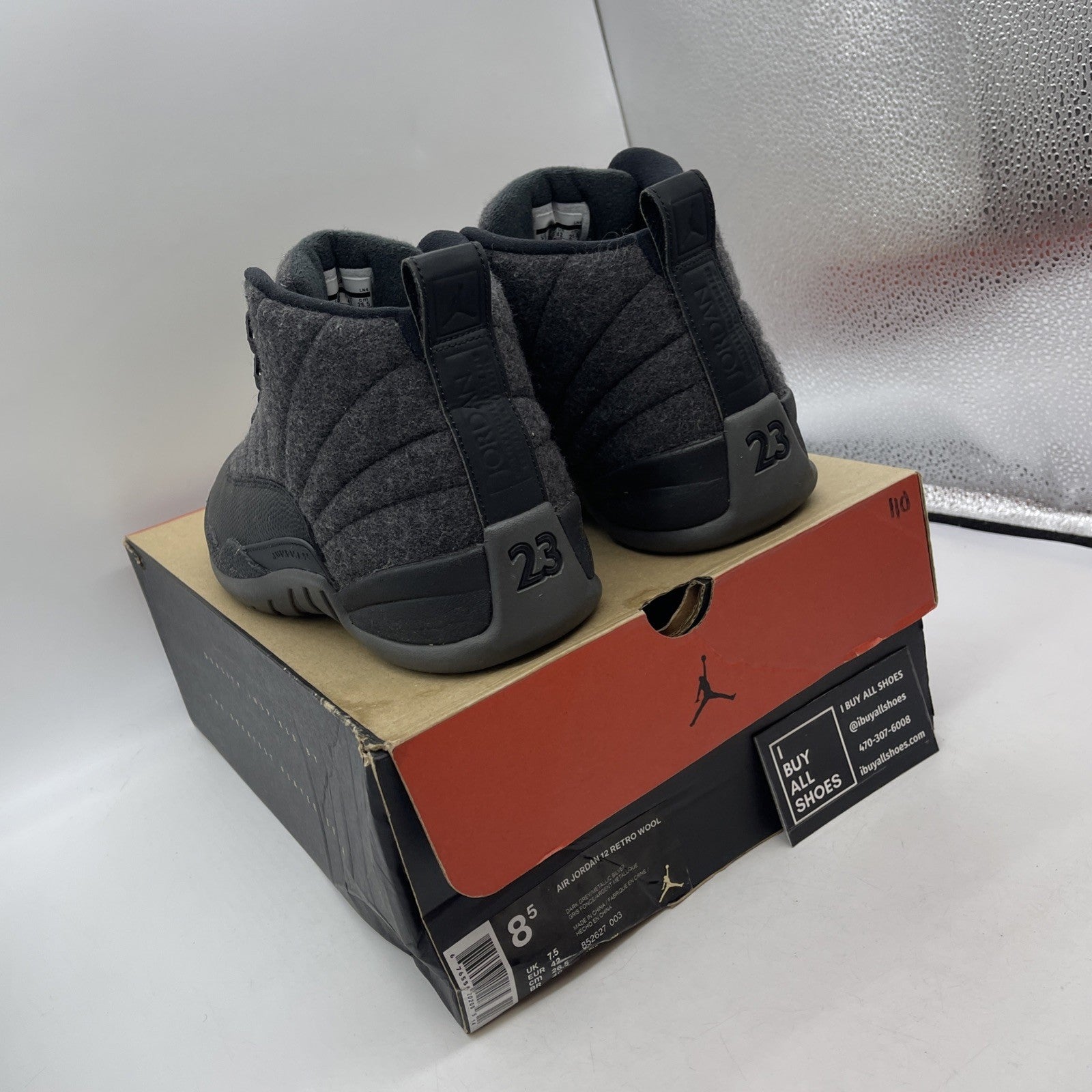 Size 8.5 - Air Jordan 12 Retro Wool (852627-003)