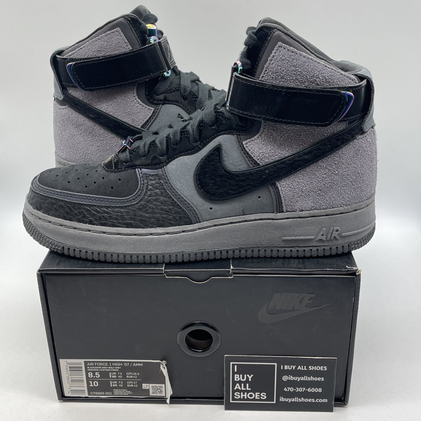 Size 8.5 - Nike A Ma Maniére x Air Force 1 High Hand Wash Cold (CT6665-001)