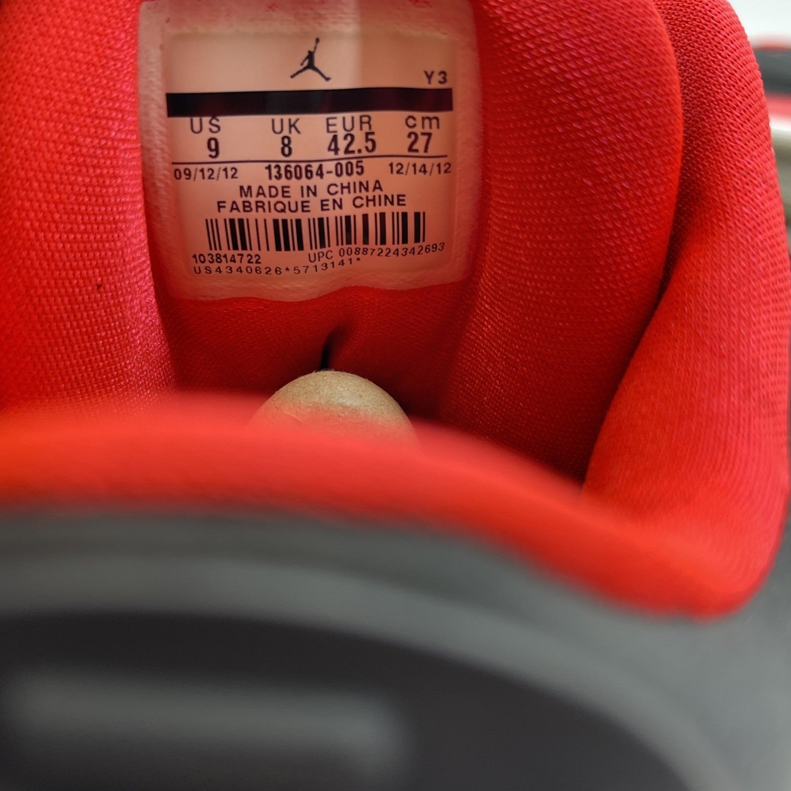 Size 9 - Air Jordan 3 Retro Crimson Black Purple Suede Leather (136064-005)