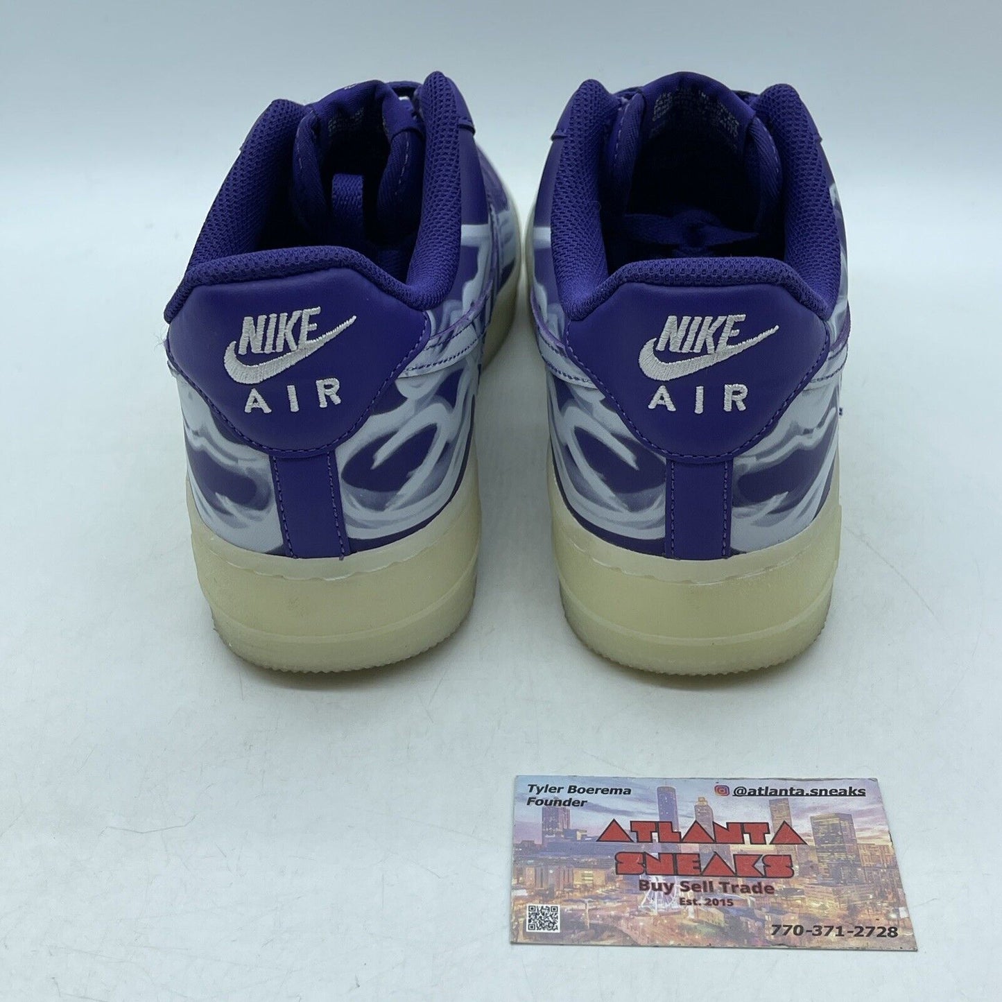 Size 9.5 - Nike Air Force 1 Low Purple Skeleton White (CU8067-500)