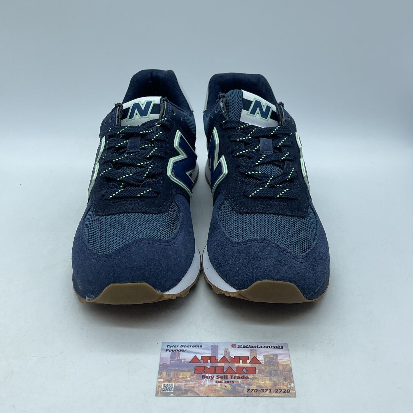 Size 9.5 - New Balance 574 Natural Indigo BB blue Grey Suede (ML574PU2)