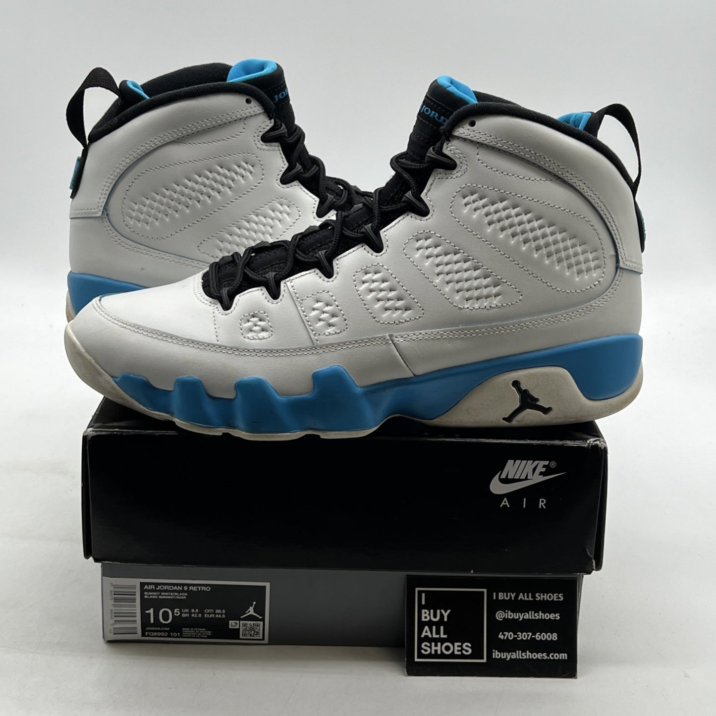 Size 10.5 - Air Jordan 9 Retro 2024 Powder Blue (FQ8992-101)
