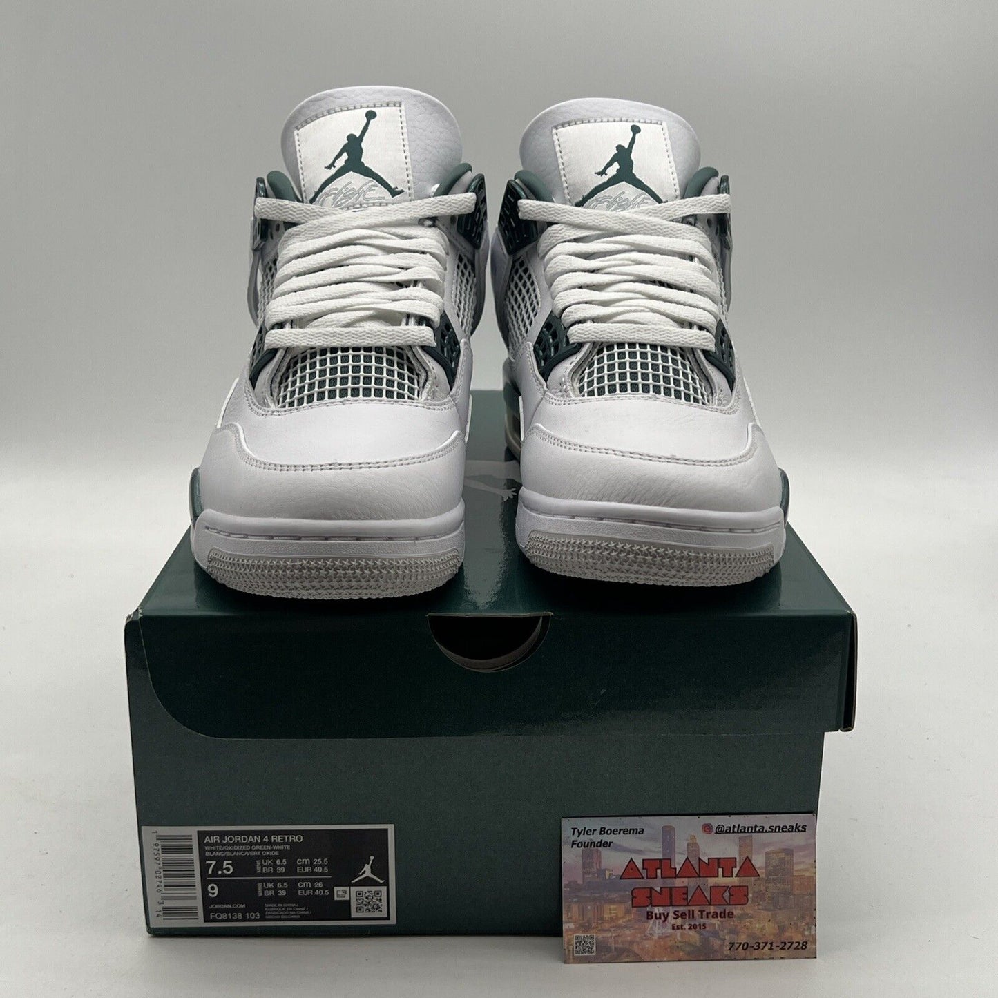 Size 7.5 - Air Jordan 4 Retro Oxidized Green (FQ8138-103)