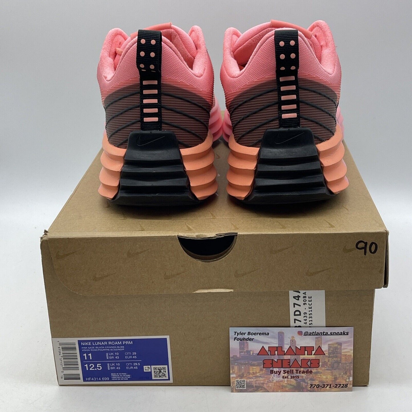 Size 11 - Nike Lunar Roam Premium Pink Gaze Black Suede Leather (HF4314-699)