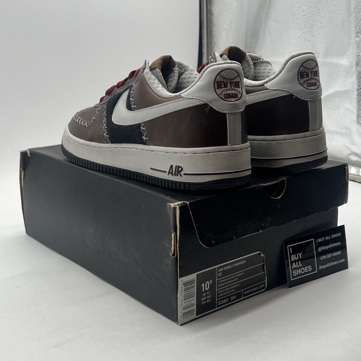 Size 10.5 - Nike Air Force 1 Premium Ut Baseball Pack Ny Cubans (313461-001)