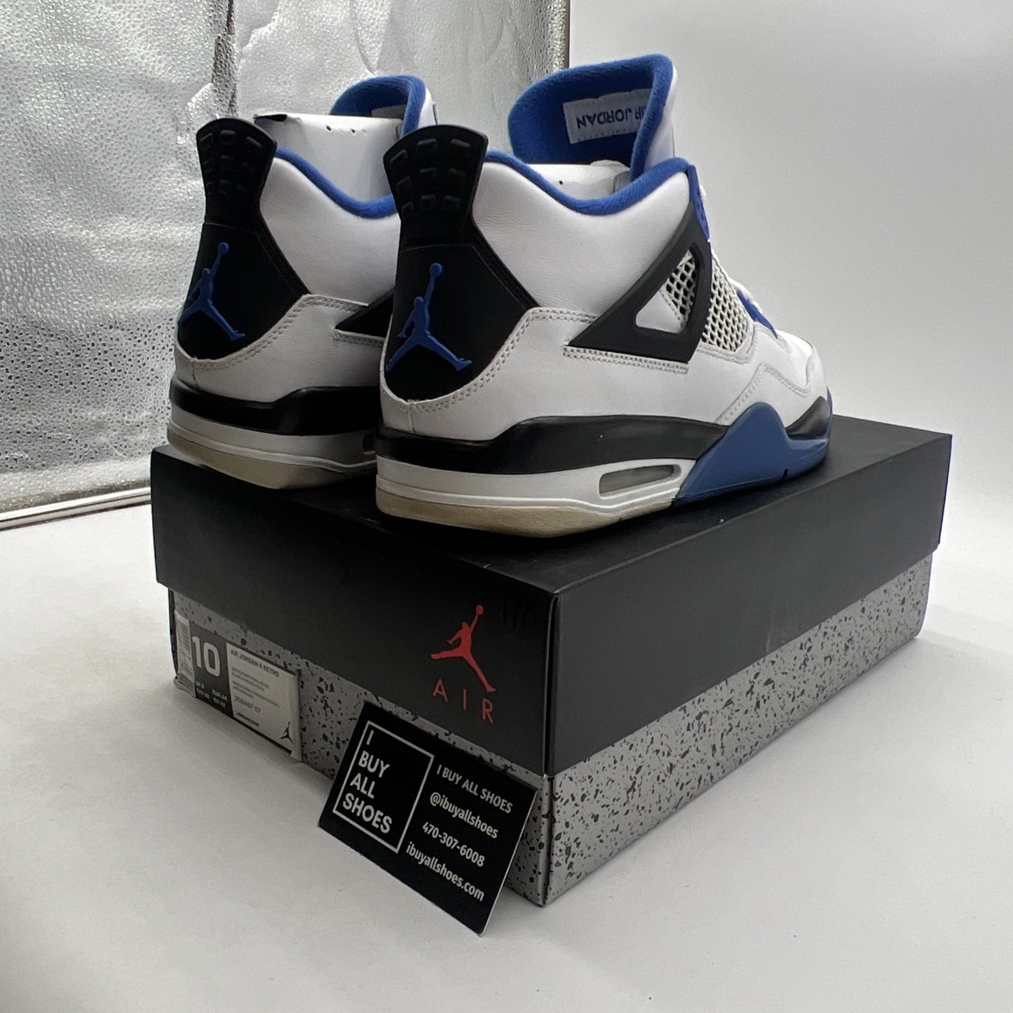 Size 10 - Air Jordan 4 Retro Mid Motorsports (308497-117)