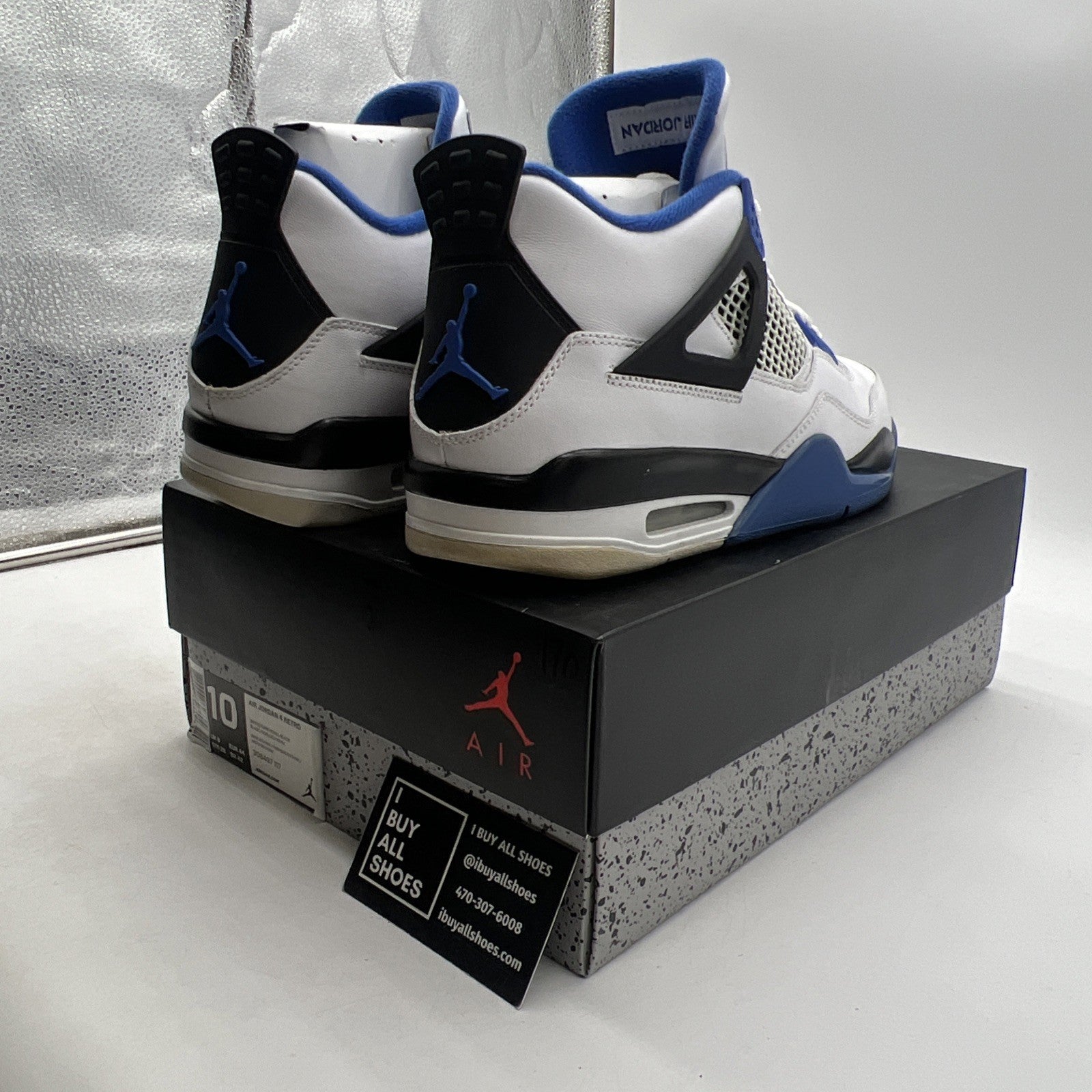 Size 10 - Air Jordan 4 Retro Mid Motorsports (308497-117)