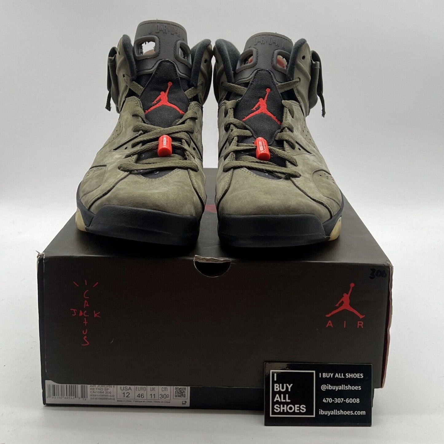 Size 12 - Air Jordan 6 Retro x Travis Scott Mid Olive (CN1084-200)