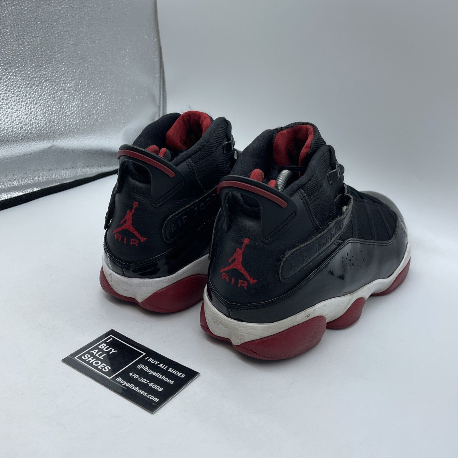 Size 11.5 - Jordan 6 Rings 2013 Bred Black Red Suede Leather (322992-071)