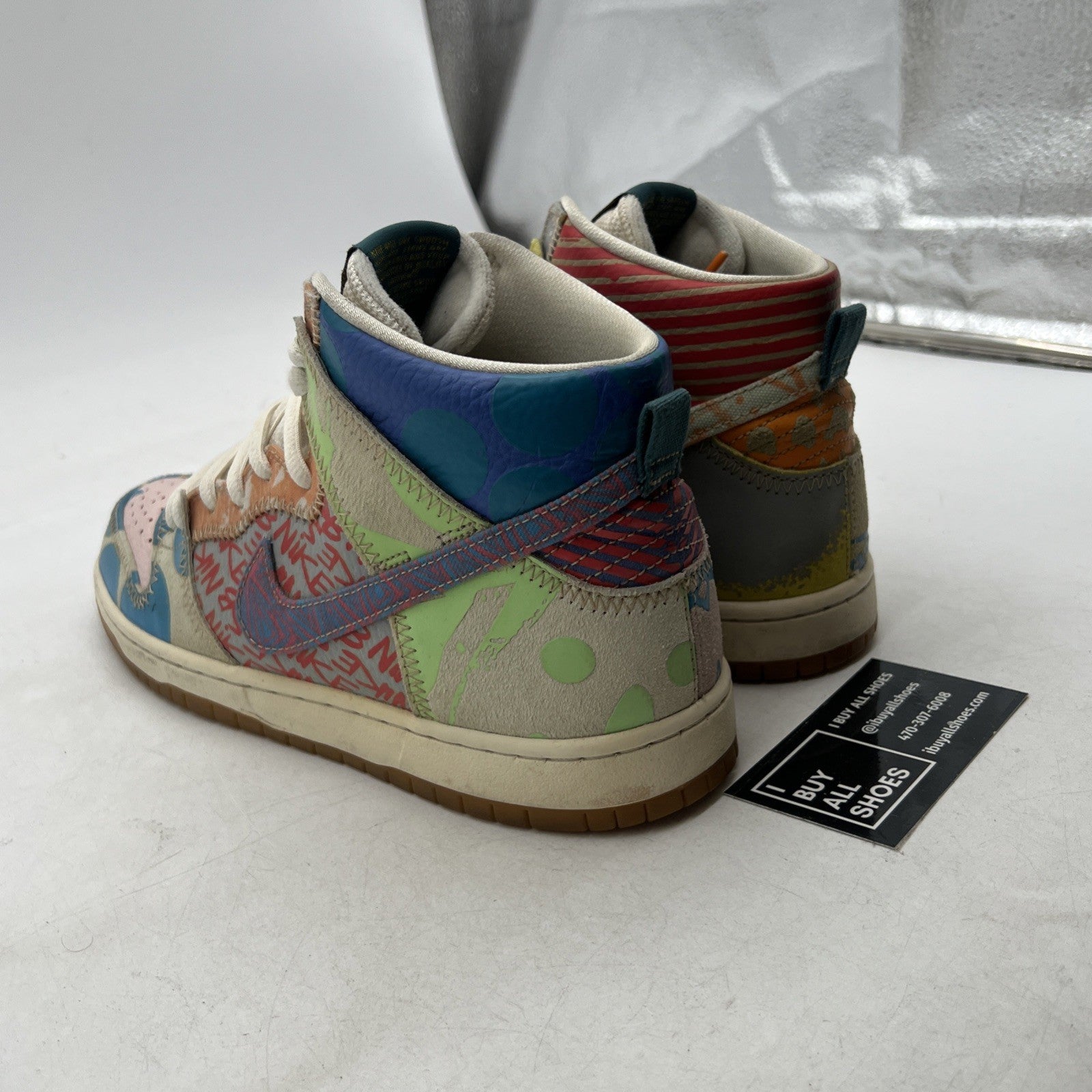 Size 9 - Nike Thomas Campbell x SB Dunk High What The (918321-381)