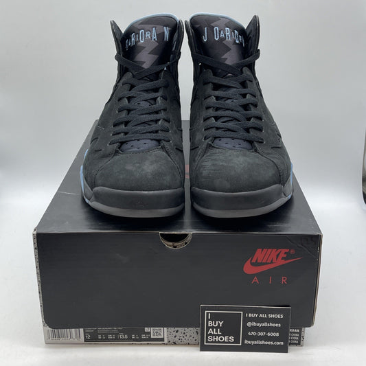 Size 12 - Air Jordan 7 Retro 2023 Chambray Black Blue Suede (CU9307-004)
