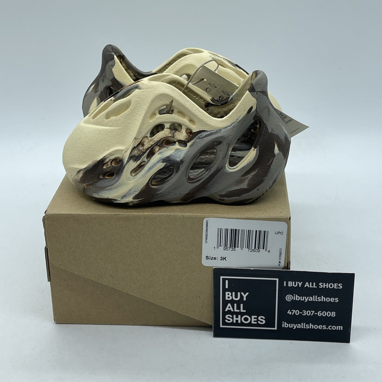 Size 3K - adidas  Yeezy Foam Runner Brown Rubber (GY116)
