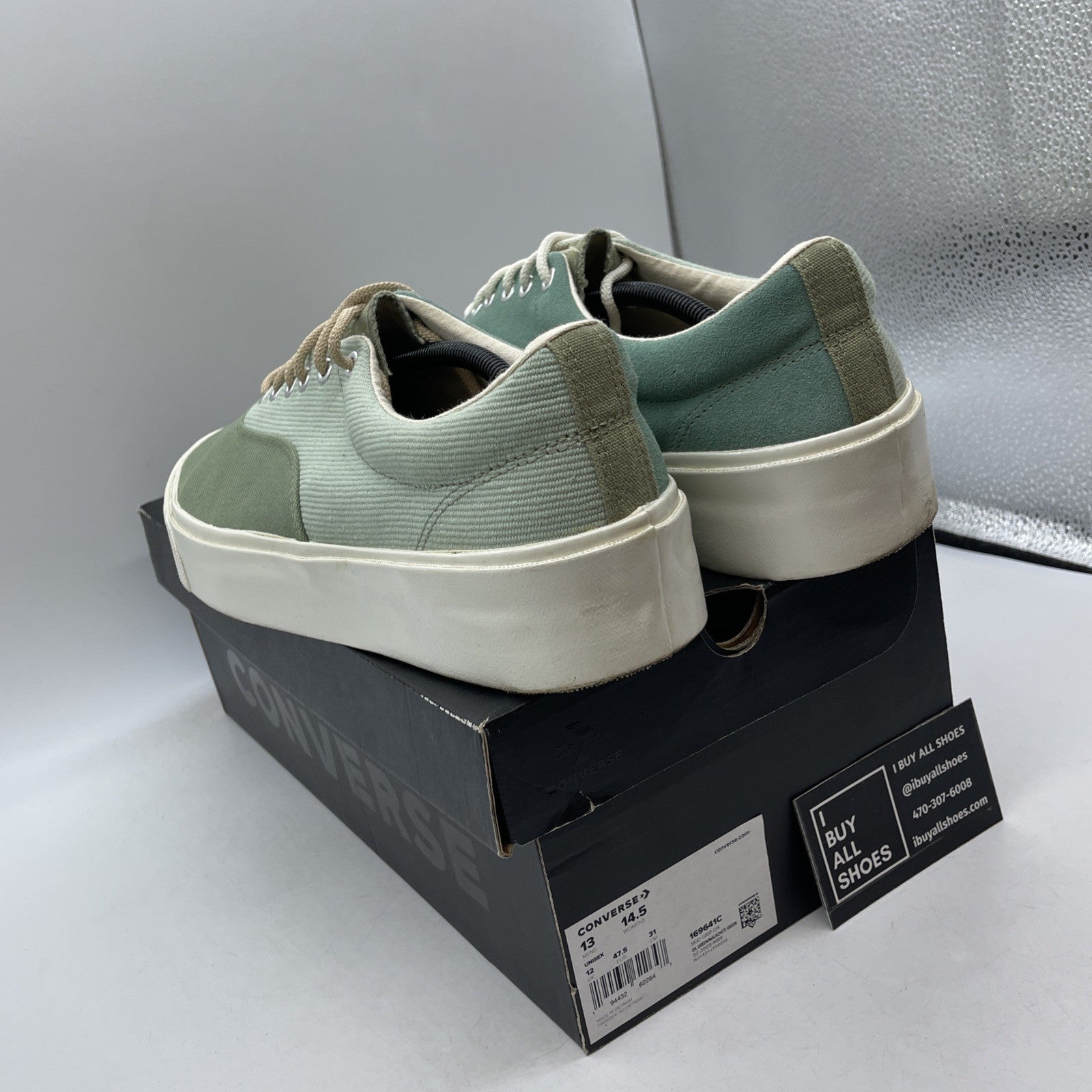 Size 13 - Converse Skid Grip Low Malachite Green (169641C)
