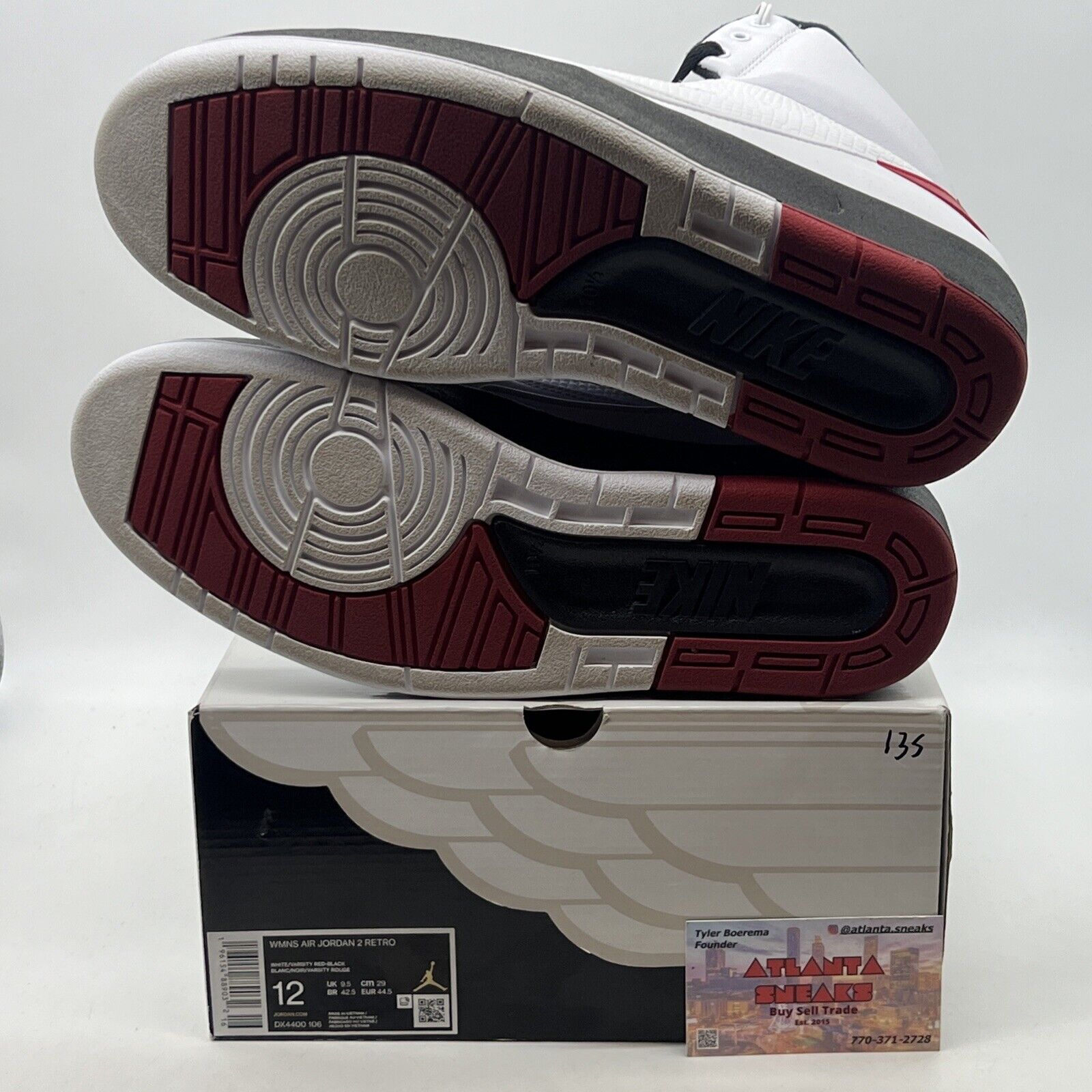 Size 12 - Air Jordan 2 Retro 2022 Chicago W White Black Red Leather (DX4400-106)