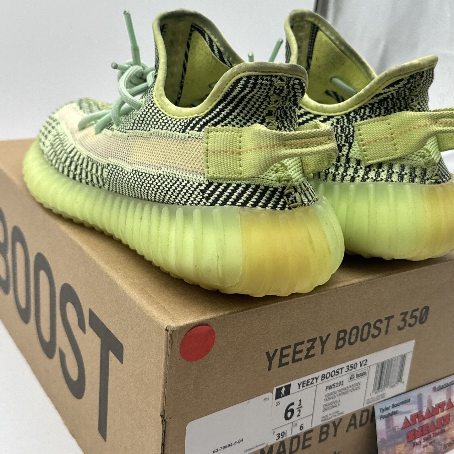 Size 6.5 - adidas Yeezy Boost 350 V2 Yeezreel Non-Reflective Green Rare Size OG