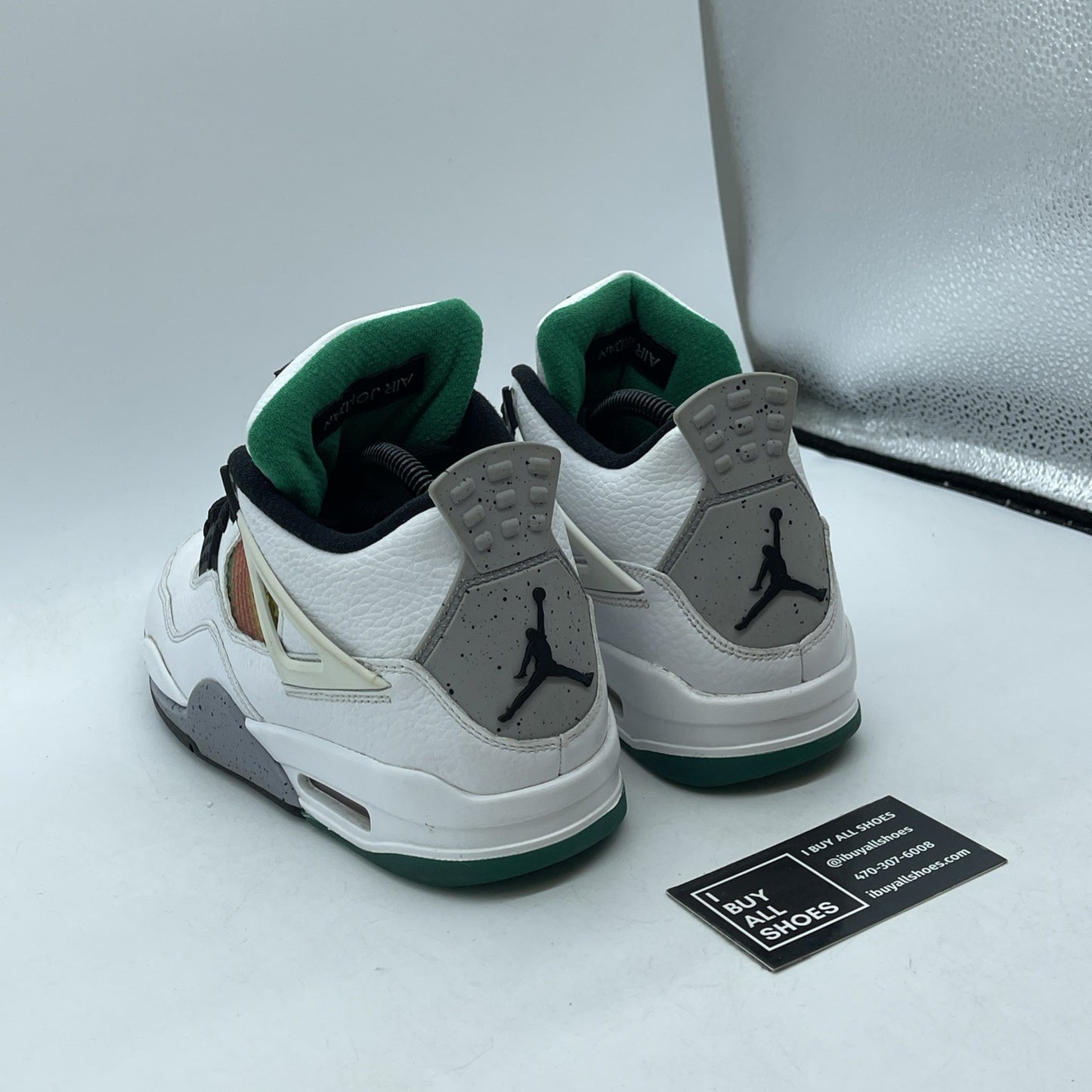 Size 9W - Air Jordan 4 Retro Rasta White Grey Leather (AQ9129-100)