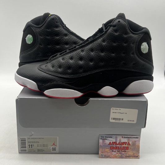 Size 11.5 - Jordan 13 Retro Mid Playoff Black White Leather (414571-062)